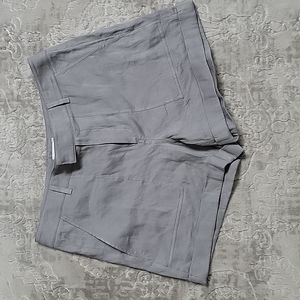 Grey linen shorts